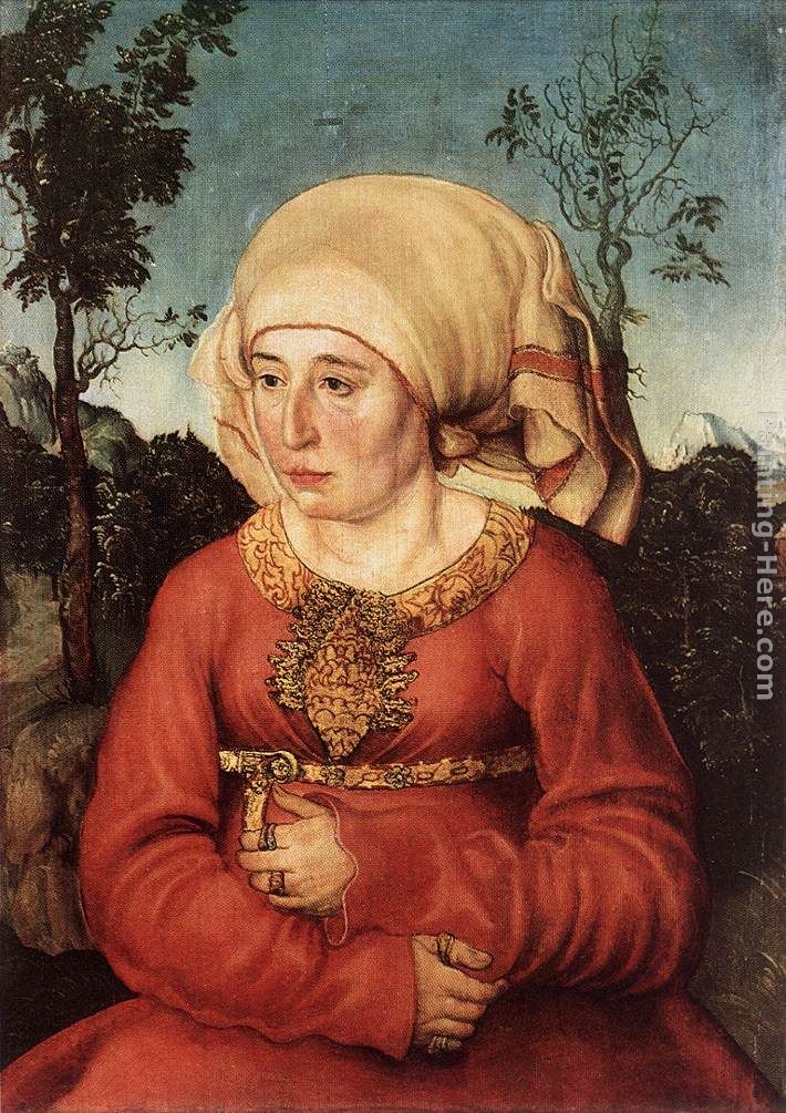 Portrait of Frau Reuss painting - Lucas Cranach the Elder Portrait of Frau Reuss art painting